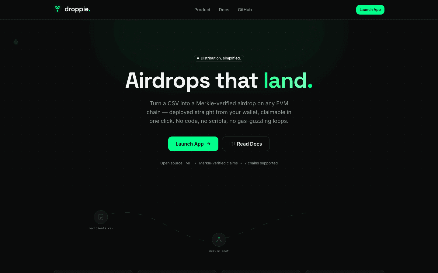 droppie — Airdrops that land.