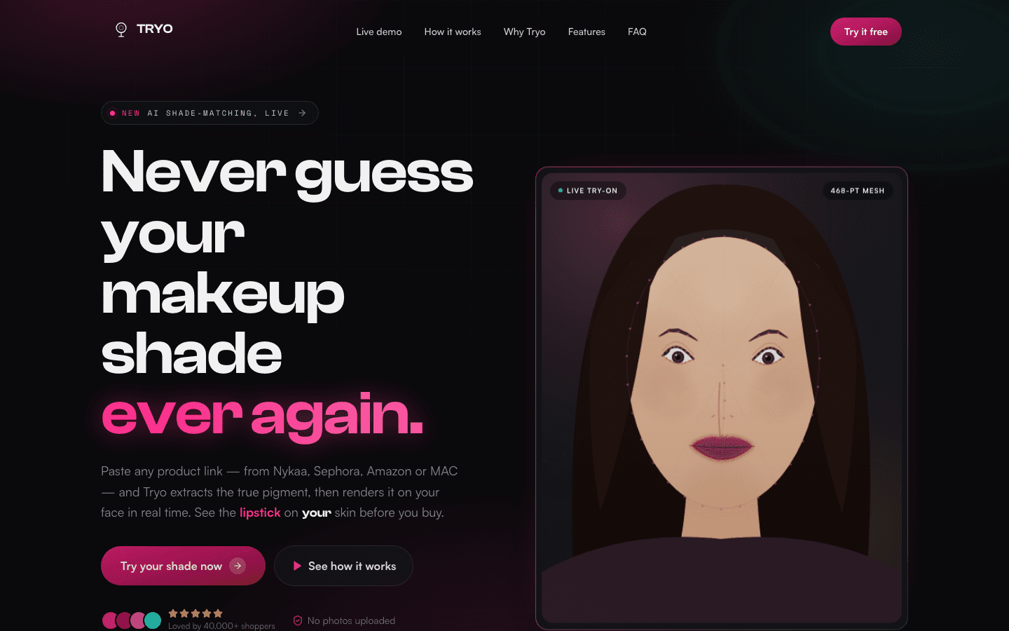 tryo — Try any makeup before you buy it.